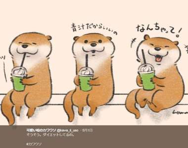 《可愛謊言的水獺》推特人氣急上升中的可愛插畫角色
