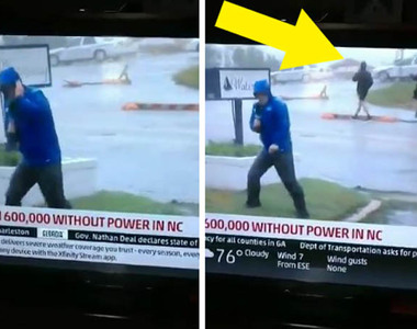 《颶風佛羅倫斯》來襲 記者好辛苦的同時......路人怎麼這麼輕鬆?