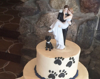 幸福滿滿《帶著狗狗一起結婚的主題蛋糕》狗狗也要成為一家人喔