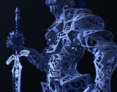 神手工「晴季」製作「紙雕騎士」《立體紙雕模型》這雕花光看我眼睛都花了~