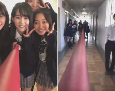 《女高中生與金箍棒》當作自拍桿伸長的感覺真是太棒了