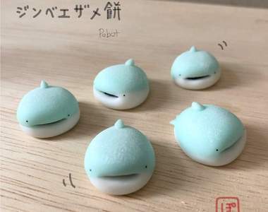 可愛到想咬一口《鯨鯊麻糬》完全再現麻糬Q彈質感的黏土作品