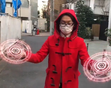 中二力十足《掌中的炫光魔法陣》以後Cosplay都可以自帶魔法陣都不用PS了