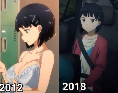 《刀劍神域乳量問題》直葉巨乳大縮水?難道只是穿衣服顯瘦嗎……