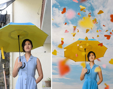 藝術家《PS前後對比圖》用想像力後院也可以變天堂