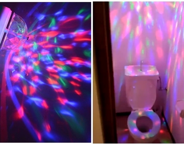 【有片】推特瘋傳《廁所燈泡壞了，換一個吧》立刻充滿了party的歡樂氣息★轉吧七彩霓虹燈