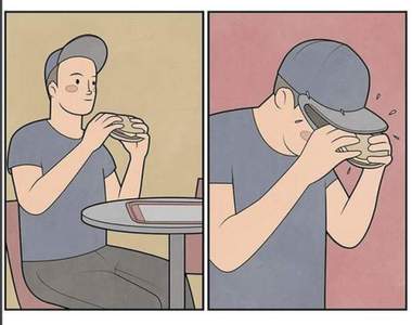 《各種被惡搞的日常》沒承想原來漢堡被我的帽子吃掉惹