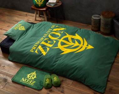 吉翁公國榮光永存我家《機動戰士鋼彈》吉翁軍造型居家用品:枕頭套被套&抱枕&地墊&拖鞋