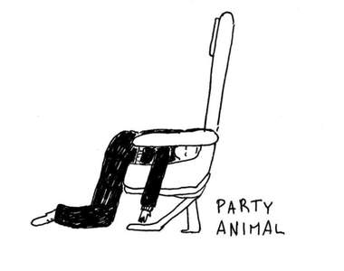 直接跪著睡太狂《飛機上的睡姿》不管是哪種都想在頭等艙睡一次阿~