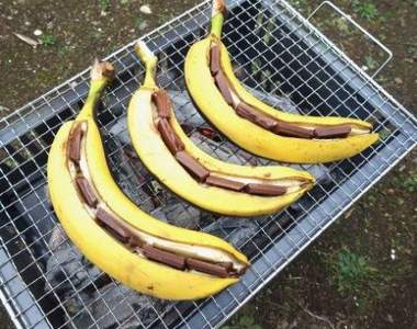 推特話題《烤巧克力香蕉》戶外BBQ可以簡單自製的超~美味甜點