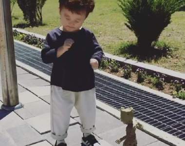 世界級可愛♥《萌娃和Groot跳舞》新一代舞王就決定是你們啦～