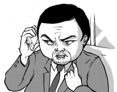 網路漫畫《電車裡的上班族大叔》大聲講電話卻反而引發同情的理由...