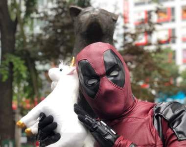 《死侍2》日本上映倒數偶還不去涉谷刷一下存在感❤