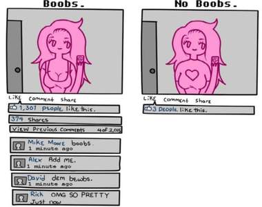 這插畫說進心坎裡《網路生活》有沒有事業線讚數差很多w