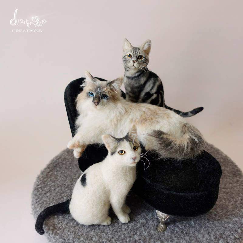 《台湾羊毛毡达人》「Dollmofee」戳出来的小动物们每只都跟真的一样 - 图片6 《台湾羊毛毡达人》「Dollmofee」戳出来的小动物们每只都跟真的一样