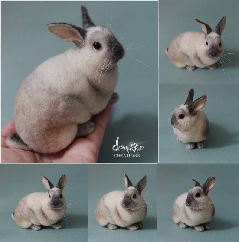 《台湾羊毛毡达人》「Dollmofee」戳出来的小动物们每只都跟真的一样 - 图片7 《台湾羊毛毡达人》「Dollmofee」戳出来的小动物们每只都跟真的一样