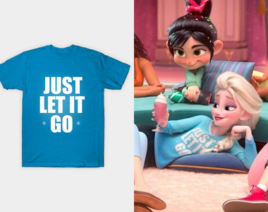 無敵破壞王2《休閒迪士尼公主T恤》馬上有人依照劇照中的圖樣做出公主們的衣服啦