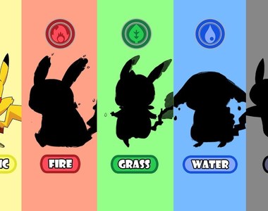 精靈寶可夢《假設皮卡丘還有其他屬性》像是水、火、草、暗屬性的皮卡丘