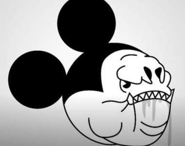 《把米老鼠的臉變成怪物》藝術家的創意讓米奇的臉多了好幾分恐怖感