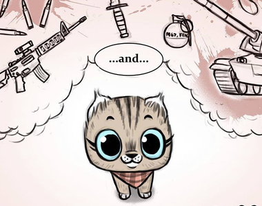 《退役軍犬與嬌小家貓》新故事 今天大狗也為小貓操碎了心......