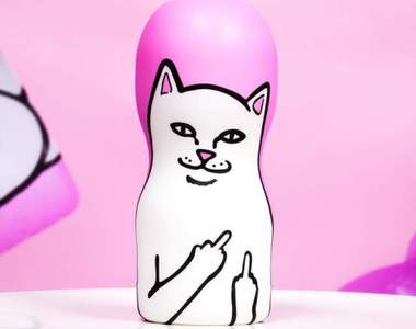 貓的飛機杯《RIPNDIP×TENGA》中指貓竟然爬上紳士們的玩具