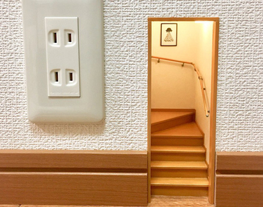 微型藝術家Mozu打造《迷你樓梯》手伸進去感覺好像什麼恐怖畫面啊~~