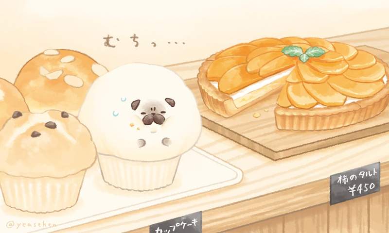 绘师:我也不知道这是什么《面包胖犬いーすとけん。》超可爱治愈系扭蛋软绵绵圆滚滚登场! - 图片5 绘师:我也不知道这是什么《面包胖犬いーすとけん。》超可爱治愈系扭蛋软绵绵圆滚滚登场!