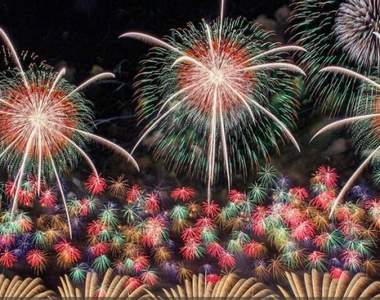 《赤川煙火大會》絢爛煙火照亮漆黑夜空眼前的一切超級美