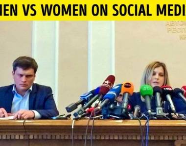 以圖表達《男人與女人眼光差異》麥克風數量說明一切