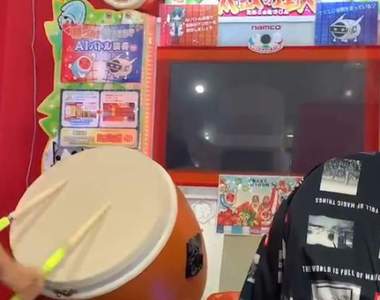 高手在民間《太鼓達人畫面沒了也能full combo》從頭到尾都沒斷拍太強啦