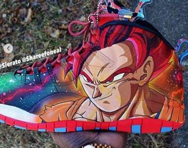 sierato《七龍珠超球鞋》將喬登鞋彩繪後這戰鬥力無法估算啊