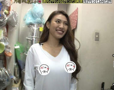 月曜夜未央《在T恤上做出激凸效果》高人氣的乳頭再現企劃大復活