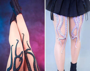 海洋系性感《章魚腳觸手絲襪》比起美人魚的鱗片也許你會更愛烏蘇拉的吸盤(ʘᗩʘ’)