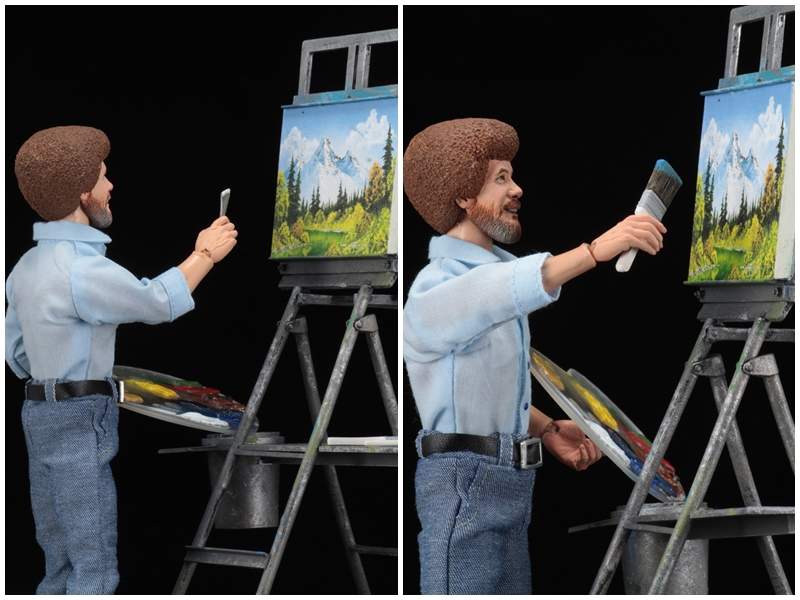 名言 你看很簡單吧 歡樂畫室 爆炸頭的大鬍子畫家 鮑伯 魯斯 Bob Ross 8吋模型