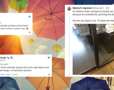 《因為雨傘倒下了》這樣就把辦公室反鎖三天......其實你們很不想上班吧?