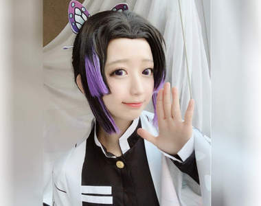 鬼滅之刃cos蟲柱《胡蝶忍》網友:這簡直就是違反規定的可愛啊❤