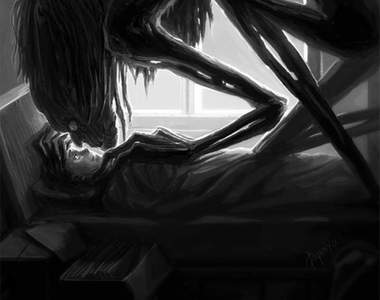 藝術家畫出《鬼壓床》的「感覺」 就像有人壓住你不能動一樣...