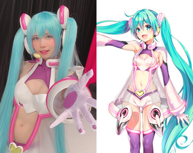 「矢吹健太朗」繪製的初音形象圖《えなこ》Cosplay 重現啦~令人在意的愛心屁屁是如何呢?