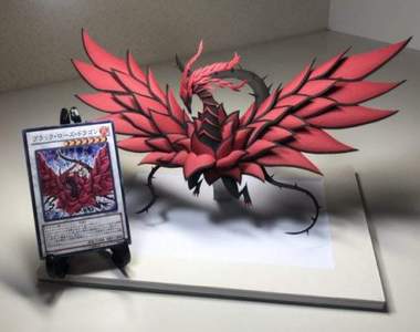 【神手工】《遊戲王黑薔薇龍》網友把卡牌圖案用紙雕完整重現超級強