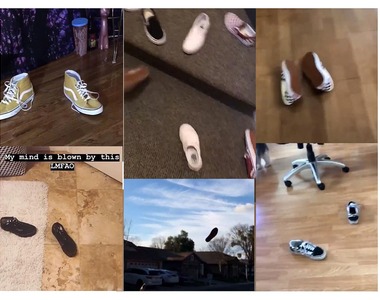 老外間流行起《鞋子擲筊》？推特上大量丟鞋圖片與影片