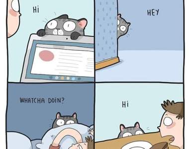 《貓奴才懂得插畫》不管走到哪都覺得有雙眼睛盯著我看...?