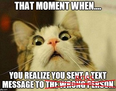 《不小心傳給老闆的簡訊》 星期一就從沒臉見人開始吧