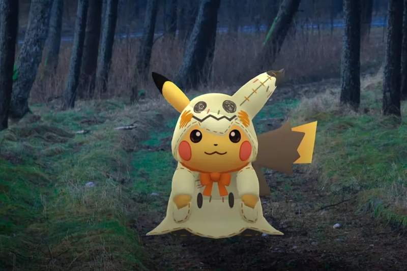 Pokemon Go 萬聖節特殊裝扮嚮往皮卡丘的 謎擬q 這次被皮卡丘cosplay了