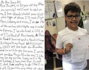 10歲男孩去信CEO《請教我開航空公司》澳航執行長親自回信了