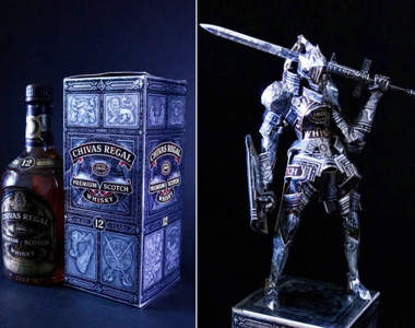 空箱職人又一神作《把威士忌包裝變成騎士》細緻度超高這個量產我一定買