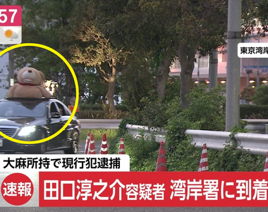 搞錯重點《田口淳之介持大麻被逮捕》新聞中出現的巨熊玩偶意外引發討論...