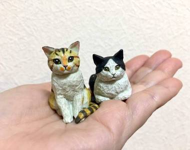 高質感《貓雕刻扭蛋》日本雕刻家「はしもとみお」與「奇譚」合作轉蛋