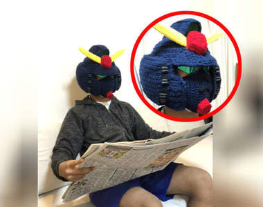 【這個有暖】《手織鋼彈毛帽ver2》全覆式的保護還開個洞讓你看東西~太神啦