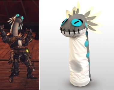 MHW奇葩裝備《搖曳鰻頭套》 實體化決定,戴上立刻化身為「身心都是孑孓」的調查團獵人w