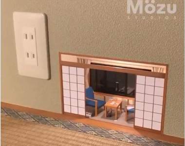 牆角打造《迷你旅館》小人專用空間竟然連窗外景色都能跟著改變...